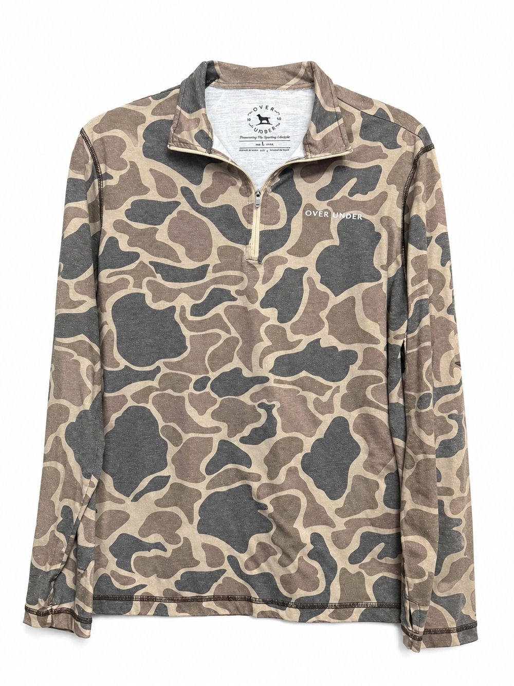 Over Under Duck Camo Quarter Zip Pullover